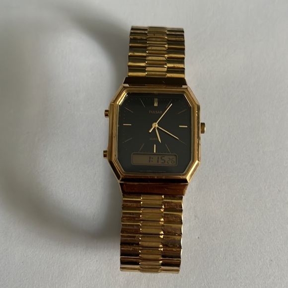 Vintage Men's Pulsar Gold Tone Watch - Picture 12 of 15